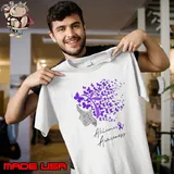 Alzheimer awareness hope faith butterflies purple ribbon s Unisex