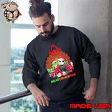 Arby's hallothanksmas grinch and jack skellington shirt