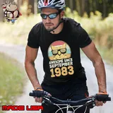 Awesome since september 1983 cat wear sunglasses vintage s Unisex