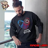 Carolina Panthers And South Carolina Gamecocks Heart It’s In My Dna 2023 s Sweatshirt