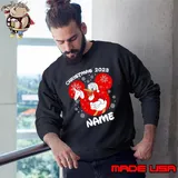 Christmas 2023 Your Name Santa Donald Duck And Daisy Duck Xmas Disney Mickey And Friends s Sweatshirt