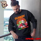 Dunkin' hallothanksmas grinch and jack skellington shirt