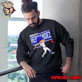 Enrique Hernandez Los Angeles D Cartoon baseball shirt