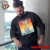 Ew...People Black Cat Vintage s Sweatshirt