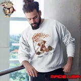 Happy Fall Y'all Cute Dog Autumn Tree Pumpkin Leopard s Sweatshirt