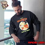 happy halloween trick or treat snoopy moon bats s Sweatshirt