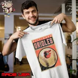 Heathered Gray Baltimore Orioles Team Baseball Card Shirt Unisex