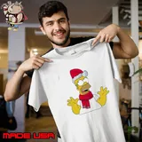 Homer Simpson Christmas Cartoon Shirt Unisex