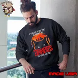 I Would Push You In Front Of Zombies Blood Moon Cat halloween shirt