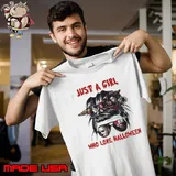 Just a girl who love halloween messy bun horror movie s Unisex