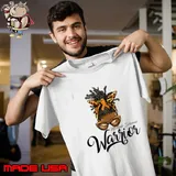 Multiple Sclerosis Warrior Messy Bun Leopard T-Shirt Unisex