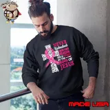 Never underestimate breast cancer warrior blood of jesus flower shirt
