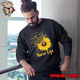 Nurse life sunflower symbol shirt