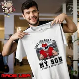 Personalized Just Try And Stop My Son Football Player Shirt Unisex