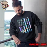 Proud Firefighter American Flag Hologram shirt
