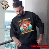 That's What I Do I Read Books I Drink Coffee And I Know Things Owl Drink Coffee Vintage s Sweatshirt