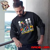 Autism it's not a disability it's a different ability skeleton dabbing s Sweatshirt