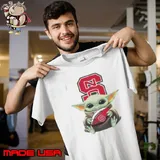 Baby Yoda Hug North Carolina State Football Shirt Unisex