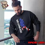 Field Hockey Girl American Flag s Sweatshirt