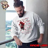 For my son in heaven my tears your name in my heart rose butterflies s Sweatshirt