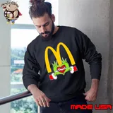 Mcdonald's Grinch Hand Heart symbol xmas s Sweatshirt