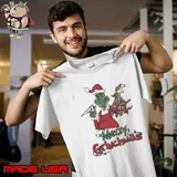Santa Grinch And Dog Merry Grinchmas Nurse funny 2023 Shirt Unisex