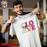 Snoopy Hug Heart Love Dunkin Donuts Shirt Unisex