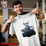 Stitch Mask Hug Soap Domestic Mirror Stitch Smile Shirt Unisex