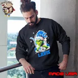 The Santa Grinch Love Detroit Lions Merry Christmas Shirt