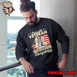 Female Veteran Just Because We No Longer Wear Our Uniform Usa Flag shirt
