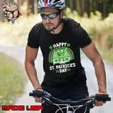 Happy St Patricks Day Leopard Rainbow Irish Gnomes Shamrock T-Shirt
