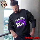 I Wear Purple In Memory Of My Brother Overdose Awareness Purple Ribbon T-Shirt