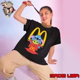 McDonald's symbol baby stitch and yoda shirt