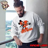 Mickey Mouse Cartoon Nfl Cleveland Browns Football Player Helmet Logo Shirts