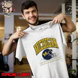 University of Michigan Wolverines est 1879 helmet retro shirt