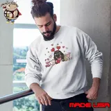 Dachshund with heart valentine day s Sweatshirt