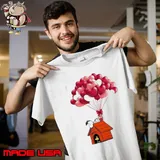 Heart Balloon Snoopy Woodstock Happy Valentine Day shirt