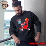 Heart dunking basketball Valentines day s Sweatshirt