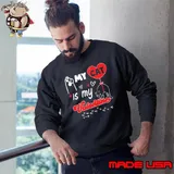 My Cat Is My Valentine Cat With Red heart s Sweatshirt