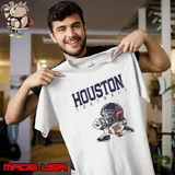 NFL Houston Texans Football Helmet Run Vintage Shirt Unisex