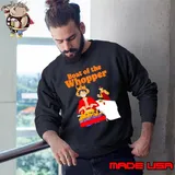 Nice the One Piece X Burger King Boat of the whopper shirt