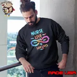 Nurse live love save lives wings colors s Sweatshirt