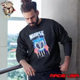 Nurse symbol american flag s Sweatshirt