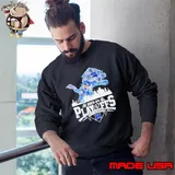 Skyline city Detroit Lions 2023 24 Playoffs signatures shirt