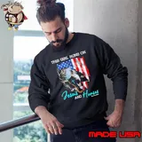 This girl runs on jesus and horses american flag s Sweatshirt
