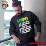 Waste management use excessive sarcasm at work because punching shirt
