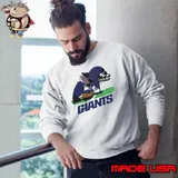 Angry Stitch Character Player New York Giants Football Logo Shirt