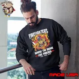 Firefighters where the brave live forever your name here shirt