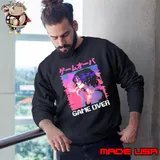 Japanese Vaporwave Sad Anime Girl Game Over Indie Aesthetic Shirt Sweatshirt