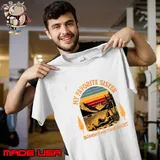 My Favorite Sister Bought Me This Bigfoot Retro Sunset T-Shirt